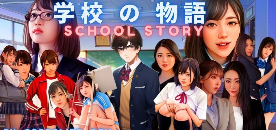 [电脑] 【PC/真人HTML/汉化】学校的物语Gakko No Monogatari V0.13 浏览器汉化版【8.6G】